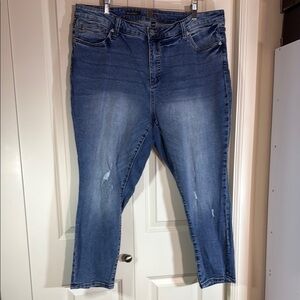 Kut from the Kloth Blue KATY Ankle Straight Leg Boyfriend Jeans 16W
